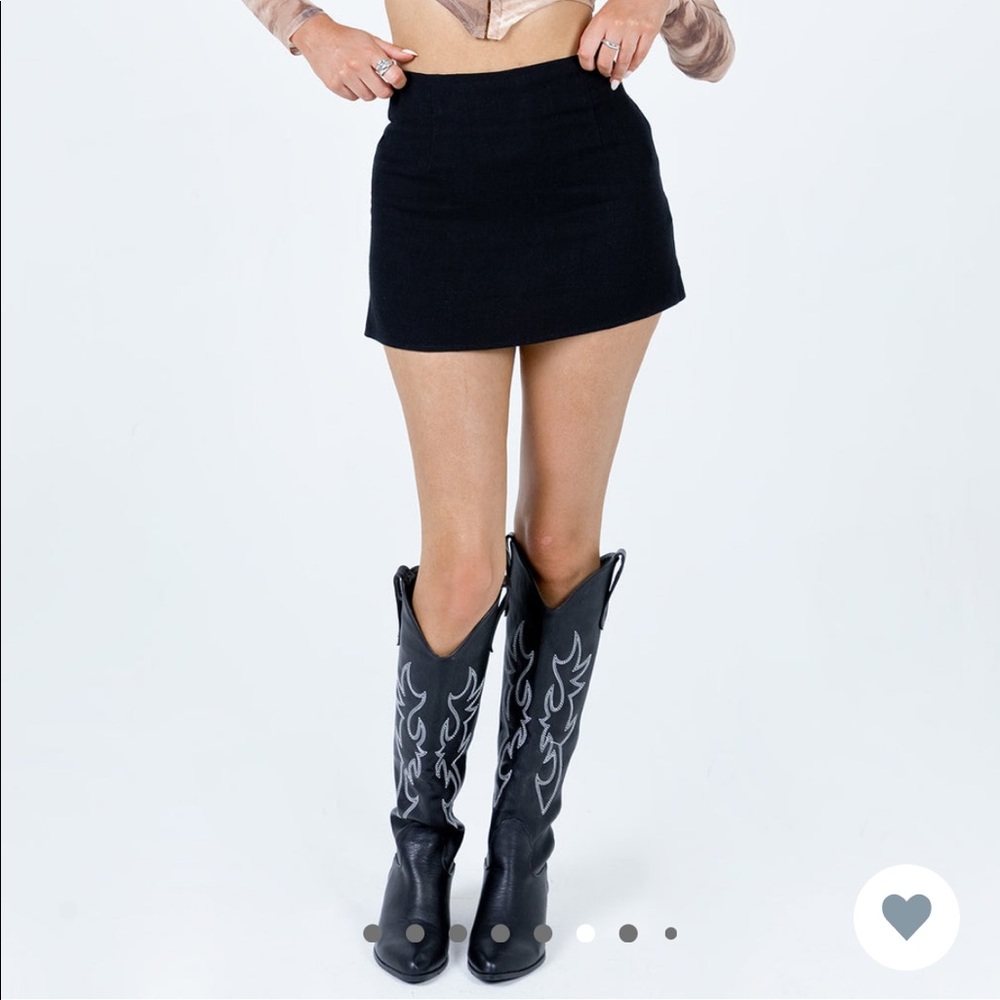 black princess polly mini skirt